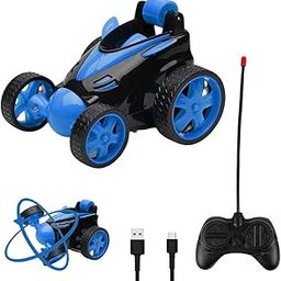 fizzytech 360° Rotating RC Stunt Car – LED Lights, Sound, Off-Road Remote Control Vehicle for Kids and Adults- (Blue)-image-16