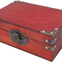 Wooden Treasure Chest Strong and Durable Code Lock for Wide Application Portable Size Wooden Jewelry Box for Storage-image-18