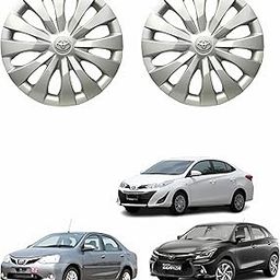 MODIFIED AUTOS 15-Inch Silver Wheel Cover Set of 2 | Compatible with Toyota Yaris, Glanza, Etios | Durable Hubcaps for Enhanced Car Aesthetics & Protection-image-7