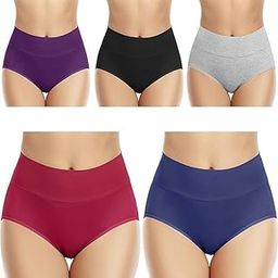Panties for a Comfortable and Confident fit Full Coverage Pack of 5 Plus Size Multicolour-picture-43