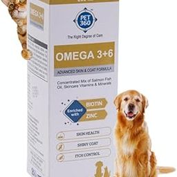 Omega 3+6 Concentrated Salmon Fish Oil for Dogs & Cats with Vitamins & Minerals | Shinier Coat, Itch & Allergy Control | Improves Skin & Hair Health | Nutritional Supplement for Pets - 200 ml-89