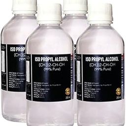 CERO ® IPA Isopropyl Alcohol for Cleaning, All Electronics, Clean Your Makeup Tools, Clean CPU, GPU and Screen, Repair Cosmetics 99.9% Pure [(CH3)2-CH-OH] CAS: 67-63-0 (250ml) 4 Pc COMBO-27
