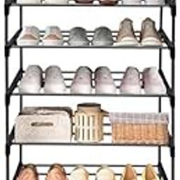 RAXON WORLD Shoe Rack 9 Tier Shoe Organizer for Entryway|Closet Bedroom |Durable Metal Frame| Space-Saving Design|Holds 27–30 Pairs – Black-picture-3