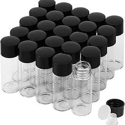 Salco 10ml Clear Glass Vials with Screw Caps and Plastic Stoppers, Leak-Proof, Reusable, 100 Pack-image-48