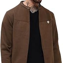 SHOWOFF Men's Olive Solid Front-Open Sweatshirt-AR-SP-1575_Olive-image-64