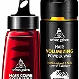 Urbangabru Hair Volumizing Powder Wax (10 Gram) + Hair Comb Aqua Wax (260 ML) - Men's Grooming Combo Kit-picture-7