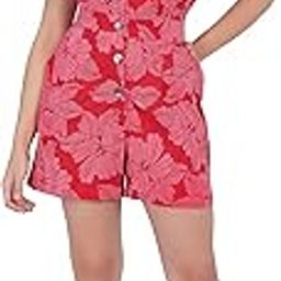 Women's Floral Print Summer Romper - Off-Shoulder Jumpsuit with Ruffle Sleeves, Adjustable Waist, Lightweight Rayon Fabric, Casual Outfit for Beach, Pool, or City Strolls-image-36