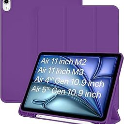 Robustrion Case Cover for iPad Air 11 inch Cover M3 / M2 /iPad Air 5th Generation Cover/iPad Air 4th Generation with [Pencil Holder] for iPad Air 11 inch M3 /M2 6th 7th Gen/Air 4 5 10.9" - Deep Purple-image-67