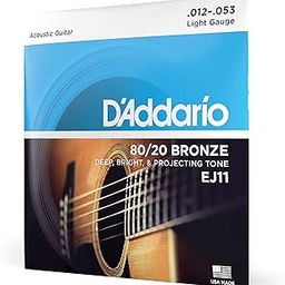 D'Addario EJ11 12-53 Bronze Light Acoustic Guitar Strings-13