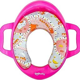 OYO BABY Plastic Portable Baby Potty Training Seat for Boys and Girls Potty Seat Toilet Seat for Kids 0 to 5 Years Child Toddler Non-Slip with Splash Guard Fits Round&Oval Western Toilets, Pink-image-69