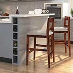 Solid Sheesham Wood Bar Chair for Island Kitchen - Rosewood Natural Brown Finish with Elegant Design, Durable and Stylish Seating for Home Bars,Cafe and bar Restaurant Kitchen counters-image-74