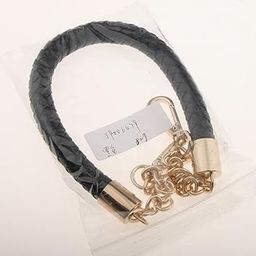 ELBME® Metal Pu Leather Braided Bag Strap Handle Bag Chain Replacement 60Cm Black-2
