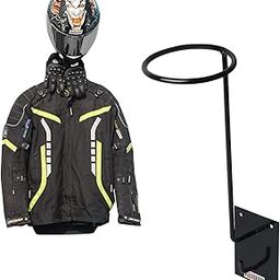 Grandbiker Helmet Stand and Jacket Hanger, Helmet Holder, Wall Mount Helmet Rack, Helmet Bracket-11
