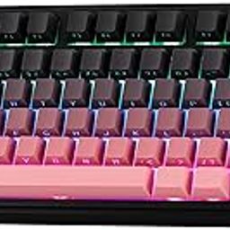 EPOMAKER X Aula F75 75% Wireless Gaming Keyboard, Tri-Mode Bluetooth/2.4GHz/USB-C Mechanical Keyboard, Creamy Keyboard with 5-Layer Padding&Knob, NKRO, RGB (Black Pink Gradient)-2