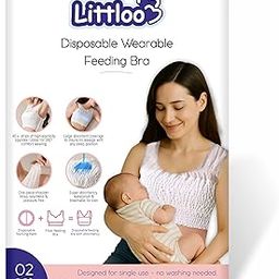 Disposable Wearable Feeding Bra | Super Absorbent & Breathable | One-Piece, Pressure-Free, Elastic Fit for Nursing Mothers – 2 Pcs White-image-47
