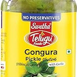 Swetha Telugu Foods Gongura Pickle With Garlic 1Kg Pet Bottle-image-21