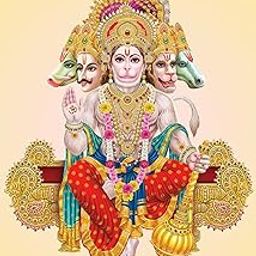PRINTNET - Lord Hanuman Panchmukhi Avatar Wall Sticker | HD God Sticker for Room Office Gym-image-61