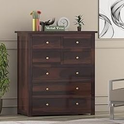VEER LAXMI FURNITURE Wooden Chest of Drawer with 7 Drawer Storage for Living Room Storage - Solid Wood Chest of Drawers Wooden Drawer Cabinet for Bedroom Home Decor (Walnut)-image-84