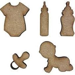 Baby Shower Decoration for Pary, Baby Bump MOM, Shape Cutouts, Board, Art and Craft Work Activity, Home Decor, Gift, Artistic Work (2 Piece of Each)-picture-20