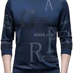 Janak Creation Men's Casual Letter Print Crewneck Sweater, Long Sleeve, Burgundy-image-18