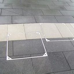 V Drains 1.5'x1.5' ft. (18x18 inch) Hidden Type Recessed Manhole Cover Tile & Marble Insert Hot Dip GI Material Load Capacity: Human/Walkway/Pedestrian-image-12