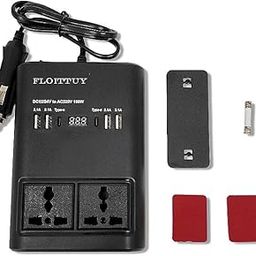 Portable Car Laptop Charger, Car Socket to Plug Adapter,12V DC to 220V AC Socket Converter,150W Modified Car Power Inverter with LED Display 4 USB+2 ThreePin Plug+2 Type-C for Laptop,Mobile,etc (1)-image-86