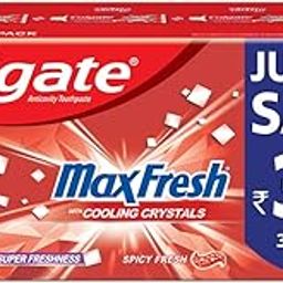 Colgate MaxFresh Toothpaste, Red Gel Paste with Menthol for Super Fresh Breath, 450g, 150g X 3 (Spicy Fresh)-image-19