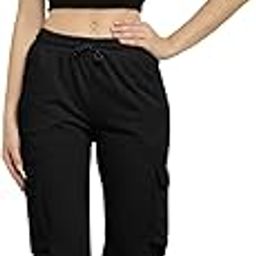 Women's Trousers Joggers Sweatpants Water Resistant Walking Hiking Pants Lounge Athletic Workout Sports Trousers with Side Cargo Pockets-image-13