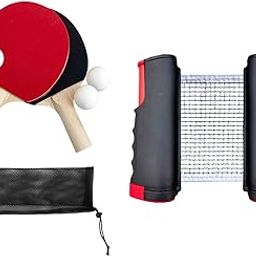 CALANDIS Ping Pong Paddles Set Games Table Tennis Set for Tabletop Traveling Training Black | Sets | Table Tennis, Ping Pong-image-6