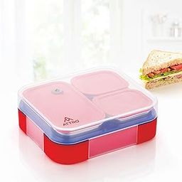 ATTRO Admire 3 Compartment Stainless Steel Lunch Box BPA Free, Durable & Lightweight, Easy to Carry, Compact Design Ideal for School, Office, College & Travel- Cherry Red- 800ml-image-40