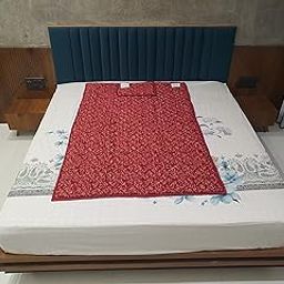 ATTILIO Bio Magnetic Mattress Topper/Pad | 240 GSM Knitted Jacquard Fabric Maroon Mattress Pad (6 x 3 feet)-image-47