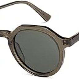 ALI FAZAL Transparent Green - Green | Full Rim Round Stylish & Premium UV Protected Sunglasses | Acetate Lines | Polarized and 100% UV Protected | Men & Women | Wide | JJ S17343-3