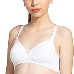jockey Women's Cotton Stretch Lightly Wire Free High Coverage Padded U Back Beginners Bra with Adjustable Straps-picture-6