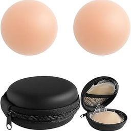Xaitu Silicone Nipple Covers for Women | Invisible, Reusable, Sweatproof Stick-On Pasties | No Show, Skin Tone Nipple Covers for Backless Dresses, Saree Blouses, Strapless Tops | with Travel Beige-image-68