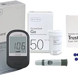 ARKRAY Glucocard G+ Advance glucometer machine | FREE 50 bottlepack Test Strips + 25 Trustlet Lancet+50 Trustlet Lancet Combo-6