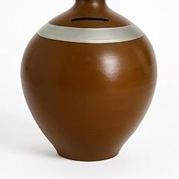Traditional Clay Money Bank Gullak| Large Size, 25 cm Height, 20 cm Lengh and breadth | Clay Gullak | Money Bank | Piggy Bank | Best Gift for Kids | (Brown)-image-59