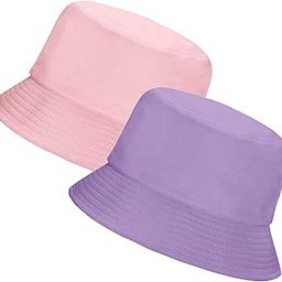 (Pack of 2 Unisex Cotton Foldable Bucket Beach Sun Hat-image-18