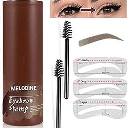 RJGUDDU Eyebrow Stamp and Eyebrow Stencil Kit - Eyebrow Stamp and Shaping Kit for Perfect Brow, 3 Eyebrow Stamp Stencils Kit and 2 Eyebrow Brushes, Long-lasting, Waterproof (Brown)-image-7
