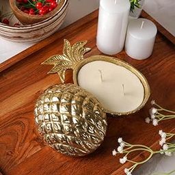 Craft Brio -A TRENDY HANDICRAFTS Gold Plated Aluminium Casting Pineapple Tealight Candle Holder Decorative Candle Stand for Home Party and Wedding (7 X 4 X 3.5 inches)-image-13