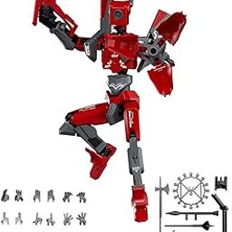 Vihaanta Dummy 13 Action Figure, Red Mechanical Figurine, Multi-Jointed Design, Desktop Decoration, Portable and Easy to Use T13 Action Figure Office Decor Dummy 13-13