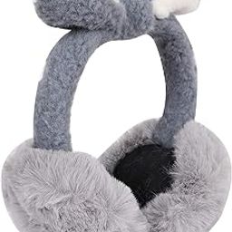 Unisex Winter Faux Fur Outdoor Ear Muffs / Warmer for Kids, Girls and Adults, Ideal for winters (Grey)-image-33