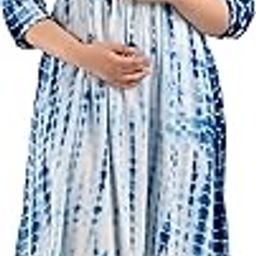 Women's Tie & Dye Maternity and Feeding Kurta for Easy Breast Feeding with Zippers for Nursing Pre and Post Pregnancy-image-38