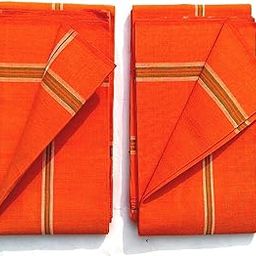 Dmitry 100% Cotton Towel Gamcha (Special) - Orange (Set of 2)-image-31