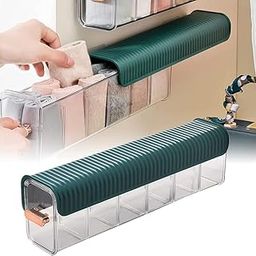 Clear Wall Mounted Drawer Organizer, Wall Hanging Transparent Underwear Panties Storage Box Punch-Free Multifunctional Storage Box for Clothes, Socks, Ties-image-65