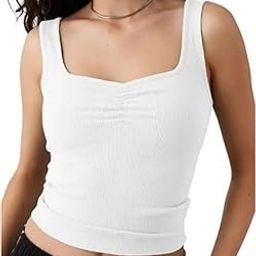 Women's Ribbed Cotton Tank Top - Black Sleeveless Crop Cami for Gym, Casual & Summer Wear-image-42