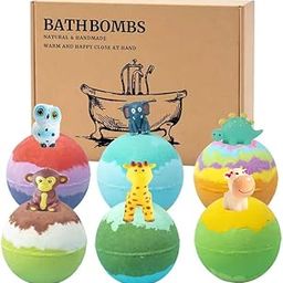 Seychelles Bubble Bath Bombs with Kids Toys At Each Bath Bomb (Set of 6, 100gm Each) Safe Kids 1+, SLS Free, Coconut Based Product-17