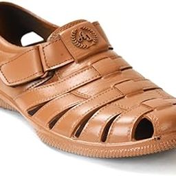 Mens Tan Flat Sandal-image-8