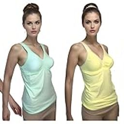 Pack of 4 Tank Top Vest Top Camisole Sando Spaghetti Inner Wear Camis for Women, Girls Multicolor-image-99