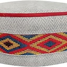 Vastraa Fusion Unisex Woolen Kullu Cap (Pack of 1) (TS00332_Round Patti in Center-Beige_Free Size)-1