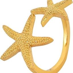 Hawaii Starfish Open Finger Ring|Statement Rings For Women|Boho|Vacation|Travel|-image-21